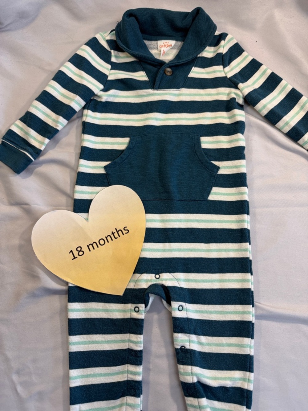 Cat & Jack - Striped Baby Jumpsuit/Romper